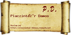 Placzintár Damos névjegykártya